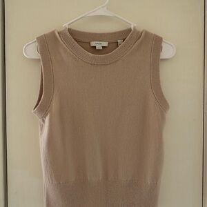Vince Beige Sleeveless Knit Top